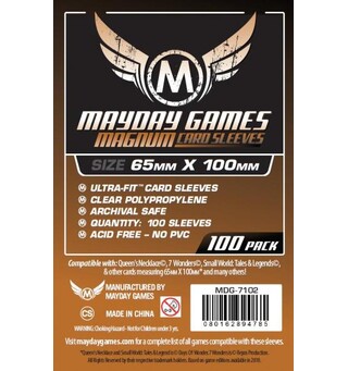 Brettspill Kortbeskyttere 100stk 65x100 Mayday Magnum UltraFit Copper
