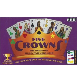 Five Crowns Kortspill Rummy med 5 farger i stedet for 4 m/Vri 