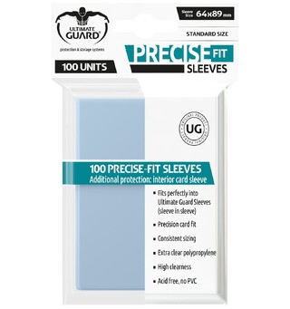 Precise-Fit Standard Klar x100 64x89 Ultimate Guard Innersleeves
