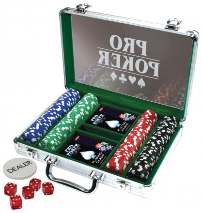 Pro Poker Pokersett med 200 sjetonger
