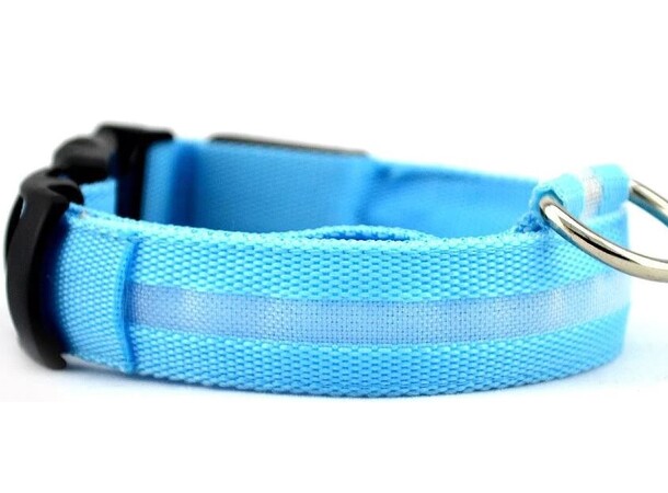 Hundhalsband med ljus Skydda din hund i mörkret 