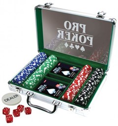 Pro Poker Pokersett med 200 sjetonger