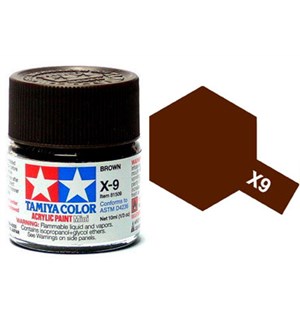 Akrylmaling MINI X-9 Brown Tamiya 81509 - 10ml 
