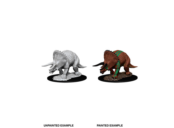 D&D Figur Nolzur Triceratops Nolzur's Marvelous Miniatures - Ej målad 