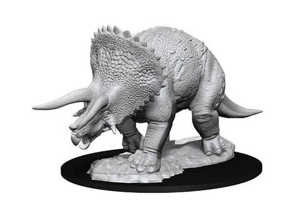 D&D Figur Nolzur Triceratops Nolzur's Marvelous Miniatures - Ej målad 