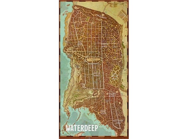 D&D Maps Waterdeep Vinyl Game Mat Dungeons & Dragons Dragon Heist