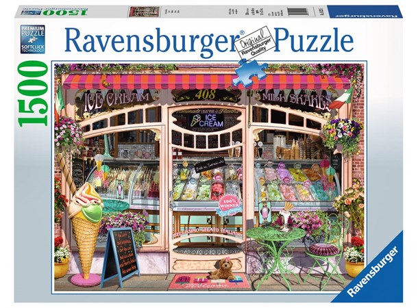 Ice Cream Shop 1500 biter Puslespill Ravensburger Puzzle