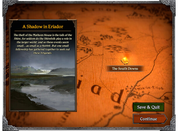 Lord of the Rings Journeys Brettspill Journeys in Middle Earth 