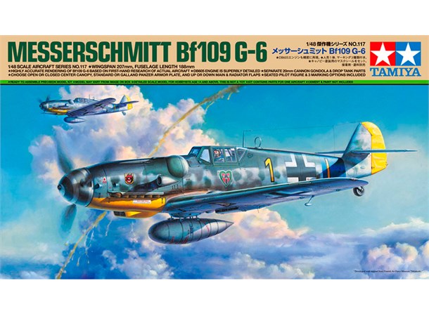 Messerschmitt Bf109 G-6 1:48 Tamiya 1:48 Byggesett