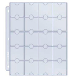 Plastficka 20-Pocket Coins+Tokens 10st