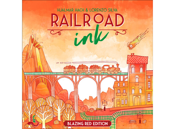 Railroad Ink Blazing Red Ed Brädspel Svensk utgåva 