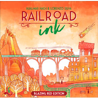 Railroad Ink Blazing Red Ed Brädspel Svensk utgåva