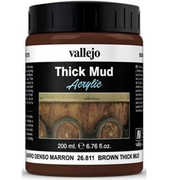 Vallejo Texture Brown Mud 200ml Thick Mud Texture Acrylic