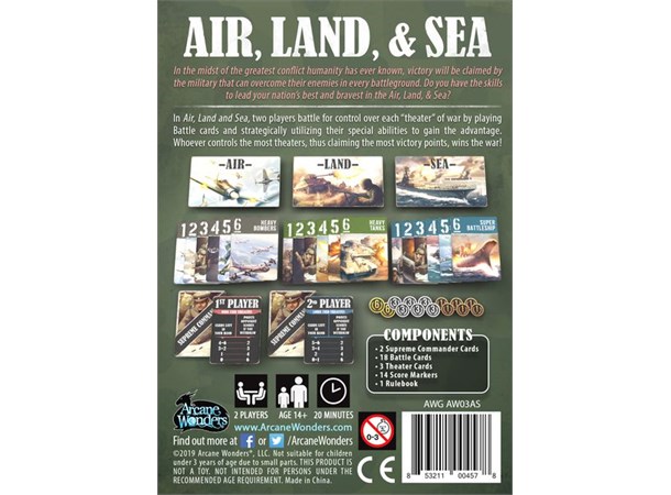 Air Land & Sea Kortspill Revised Edition