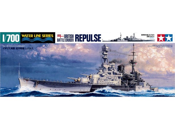 British Battle Cruiser Repulse Tamiya 1:700 Byggesett