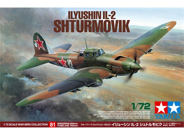 Ilyushin IL-2 Shturmovik Tamiya 1:72 Byggesett