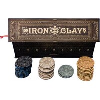 Iron Clays Coins 100 marker Luxury Game Counters Retail Edition