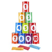 Kaste Blikkboks med pose spill Komplett 10 blikkbokser + 3 erteposer