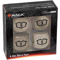 Magic Loyalty Dice 4 D6 Dice Set -White 
