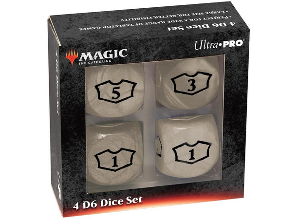 Magic Loyalty Dice 4 D6 Dice Set -White