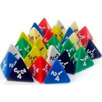 RPG Dice D4 Tärning - 1 st Slumpmässig färg