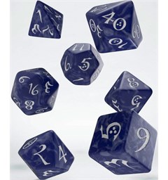 RPG Dice Set Cobalt/White Terninger til rollespill - 7 stk