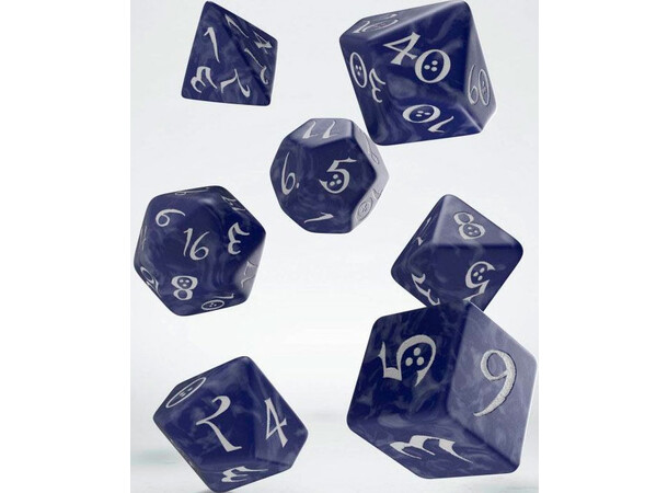 RPG Dice Set Cobalt/White Tärningsset för rollspel 