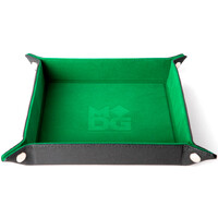 RPG Dice Tray Fällbar (25x25cm) Grön Fällbar tärningsbricka i läder