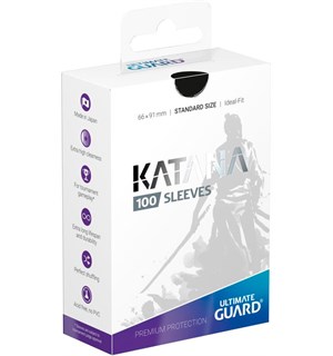 Sleeves Katana Svart 100 stk 66x91 Ultimate Guard Kortbeskytter/DeckProtect 