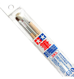 Tamiya Modeling Brush Basic Set 3 st Flat 1, Flat 3, Pointed small Pensler