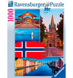 Trondheim 1000 biter Puslespill Ravensburger Puzzle 