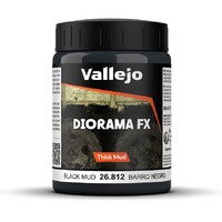 Vallejo Texture Black Mud 200ml Thick Mud Texture Acrylic
