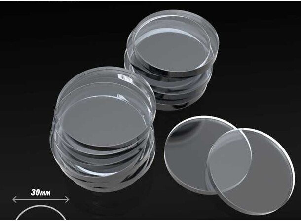 Akrylbaser Rund 30mm (20 stk) 30mm Flight base 
