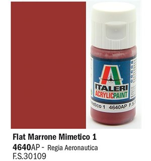 Akrylmaling Flat Marrone Mimetico 1 Italeri 4640AP - 20 ml 