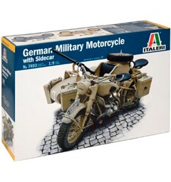BMW R75 German Military Motorcycle Italeri 1:9 Byggesett