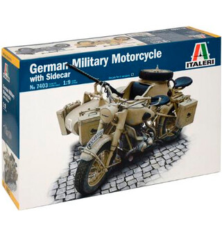 BMW R75 German Military Motorcycle Italeri 1:9 Byggesett