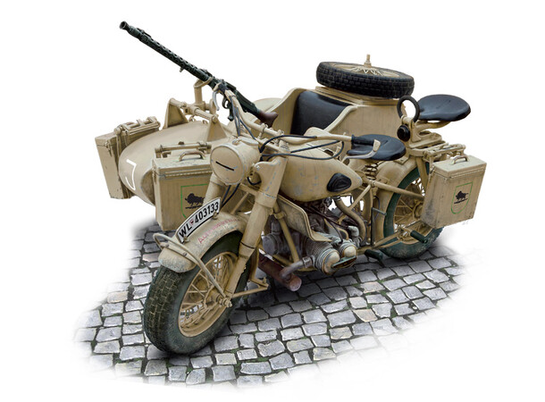 BMW R75 German Military Motorcycle Italeri 1:9 Byggesett 