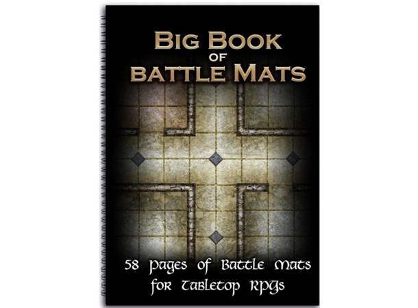 Book Of BattleMats BIG - 58 sider Spiralinnbundet - 2,5 cm rutenett