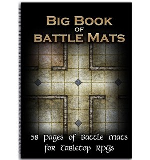 Book Of BattleMats BIG - 58 sider Spiralinnbundet - 2,5 cm rutenett 