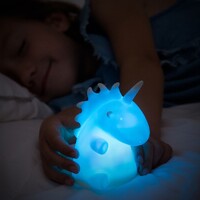 Enhjørning Unicorn Nattlys Lampe 11cm Batteridrevet, fargeskiftende LED