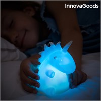 Enhjørning Unicorn Nattlys Lampe 11cm Batteridrevet, fargeskiftende LED