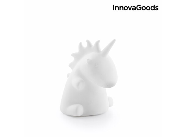 Enhjørning Unicorn Nattlys Lampe 11cm Batteridrevet, fargeskiftende LED 