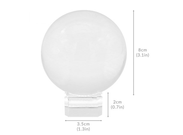 Lens Ball 80mm K9 Clear Crystal m/base Maison&White Kommer i eksklusiv gaveeske