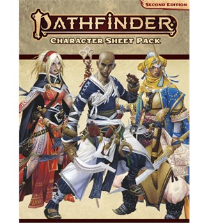 Pathfinder 2nd Ed Character Sheet Pack Second Edition RPG 