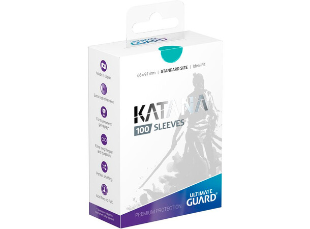 Sleeves Katana Turkis 100 st 66x91 Ultimate Guard Kortskydd/DeckProtect 