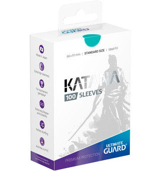 Sleeves Katana Turkis 100 stk 66x91 Ultimate Guard Kortbeskytter/DeckProtect