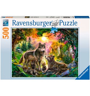 Ulvefamilie 500 biter Puslespill Ravensburger Puzzle 