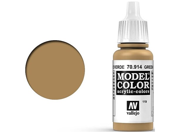 Vallejo Model Color Green Ochre 17ml 