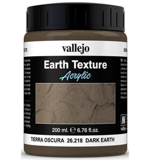 Vallejo Texture Dark Earth 200ml Earth Texture Acrylic 