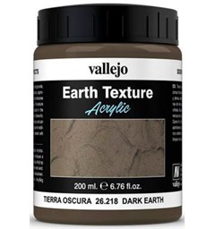 Vallejo Texture Dark Earth 200ml Earth Texture Acrylic